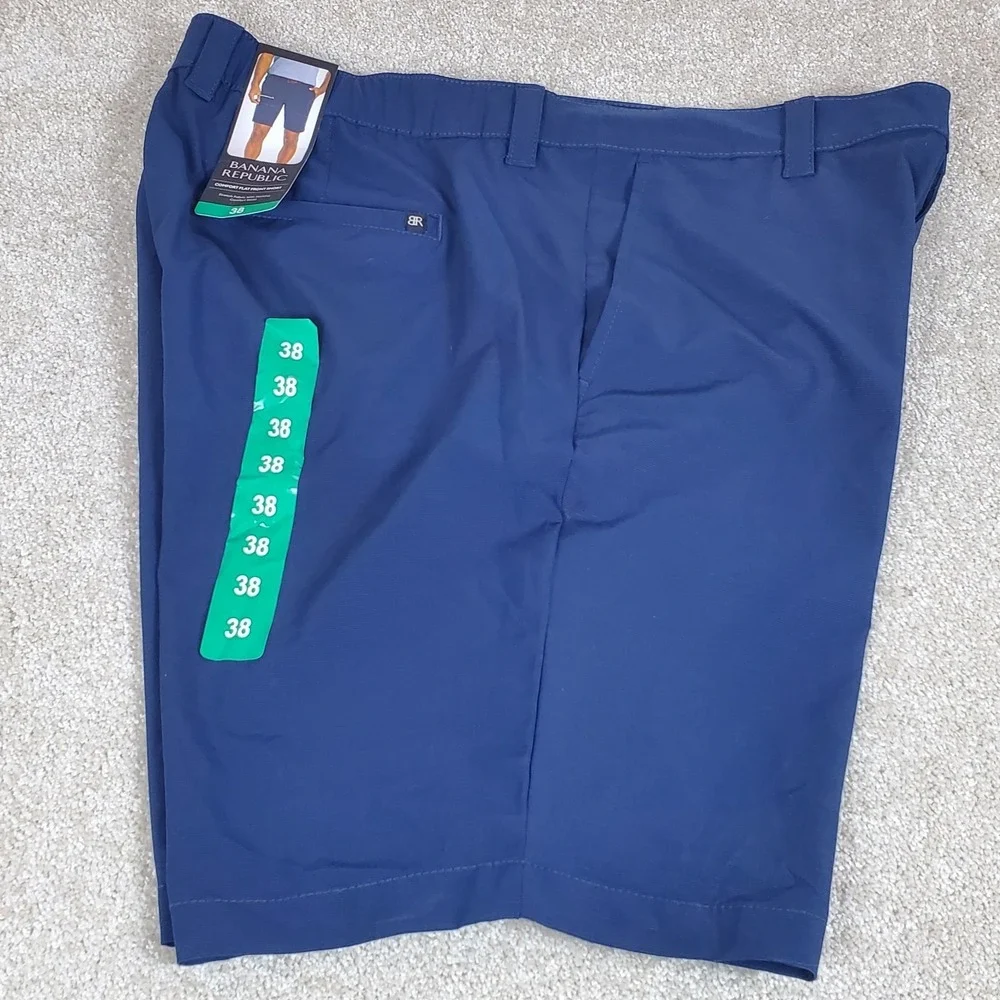 Banana Republic Men's Shorts Size 38‎ Navy Blue Stretch Fabric New With Tags